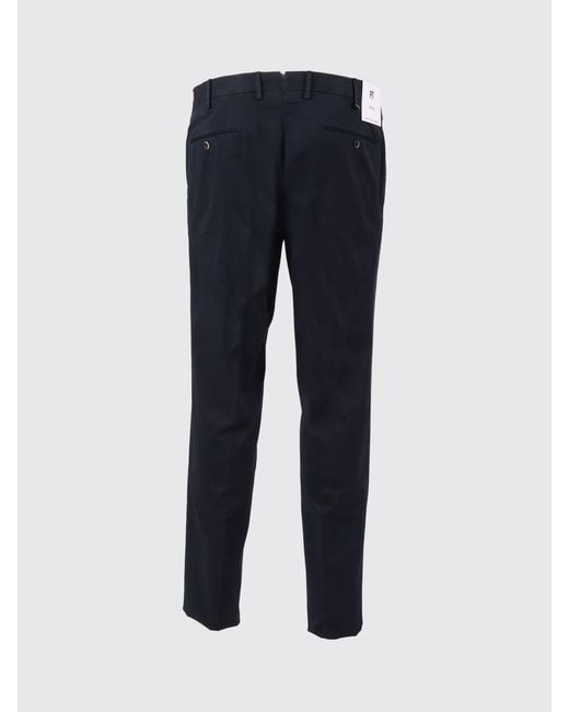 PT01 Blue Stretch Cotton Chino Trousers for men
