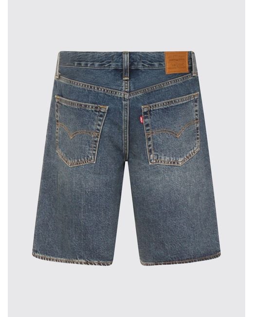 Levi's Blue Cotton Denim Shorts