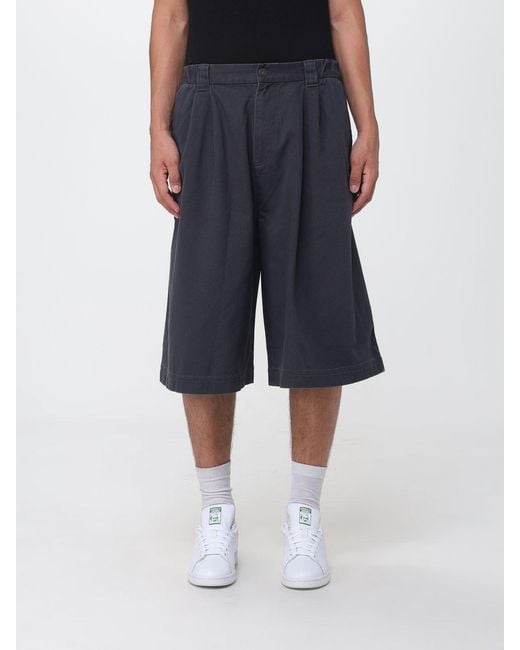 Adidas Originals Blue Bci Cotton Bermuda Shorts With Belt Loops for men