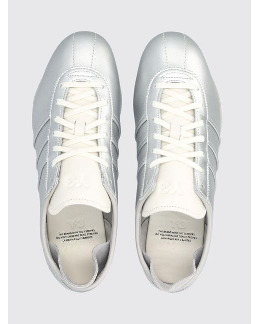 Y-3 White Laminated Leather Tokyo Sneakers for men