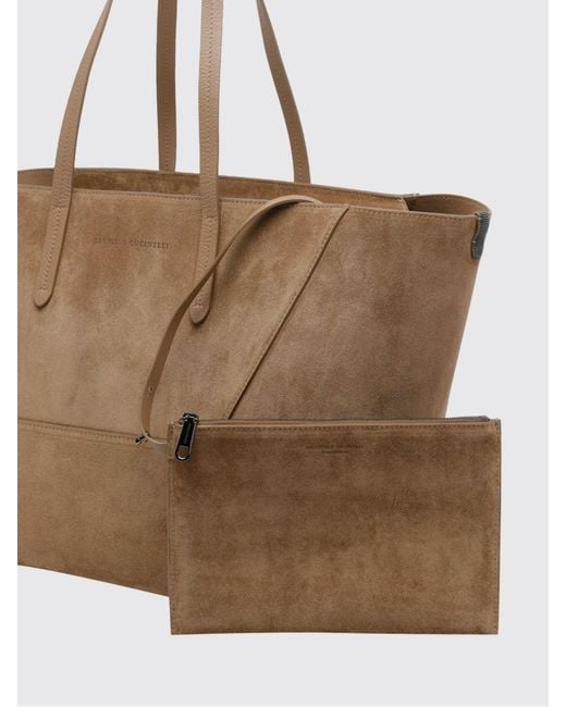 Brunello Cucinelli Natural Bc Duo Tote Shoulder Bag