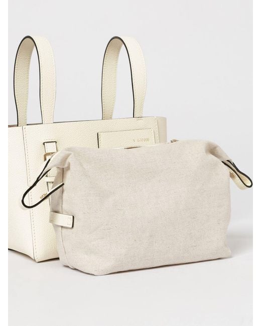 Valextra Natural Bucket Mini Grained Leather Bag
