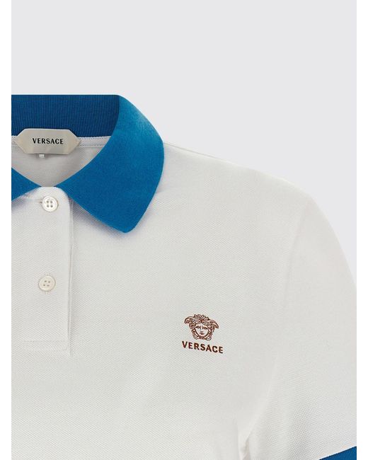 Versace White Medusa Cotton Polo Shirt