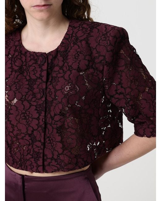 Pinko Purple Lace Crop Jacket