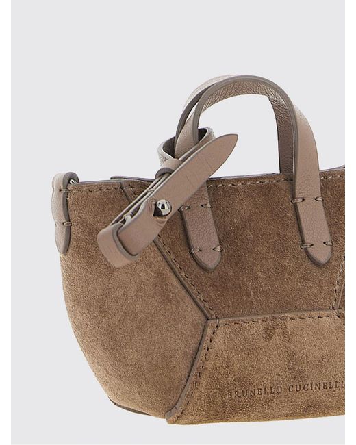 Brunello Cucinelli Brown Bc Duo Suede Bag