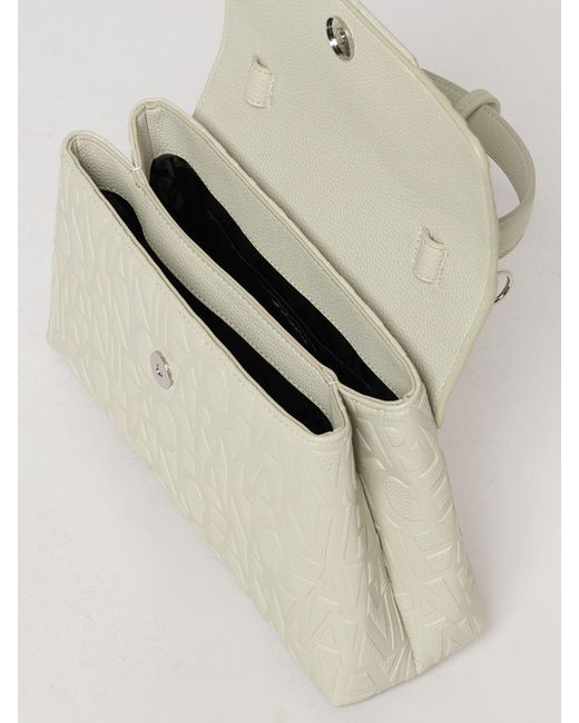 ARMANI EXCHANGE Natural Grained Synthetic Leather Bag With Embossed Logo