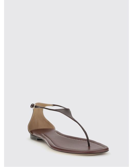 Francesco Russo Red Nappa Leather Sandals