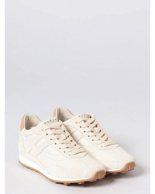 Hogan White Athletic Leather Sneakers