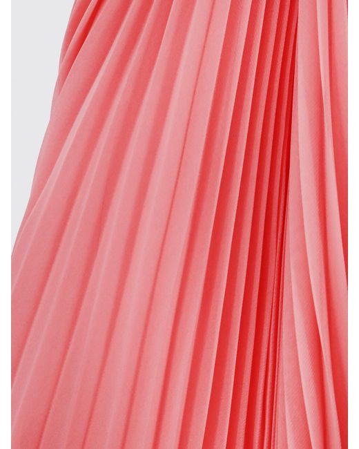 Max Mara Red Valzer Pleated Polyester Top