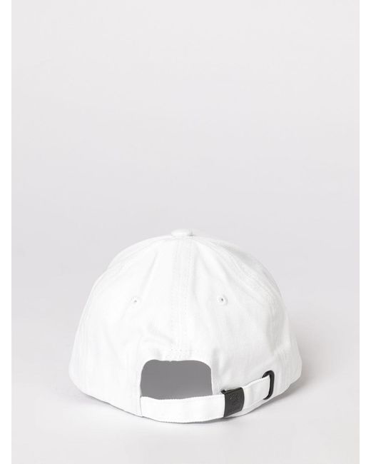 Just Cavalli White Cotton Twill Hat With Embroidered Logo
