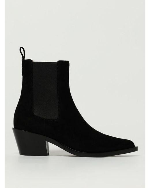 Botines Planos Mujer Gianvito Rossi de color Black