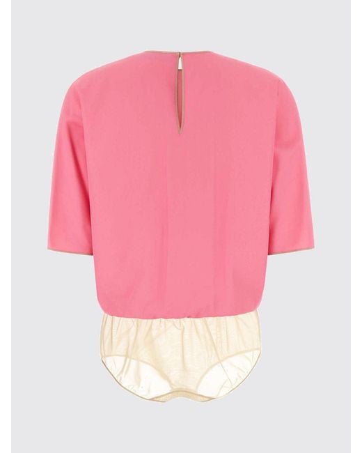 Fendi Red Viscose Blend Bodysuit