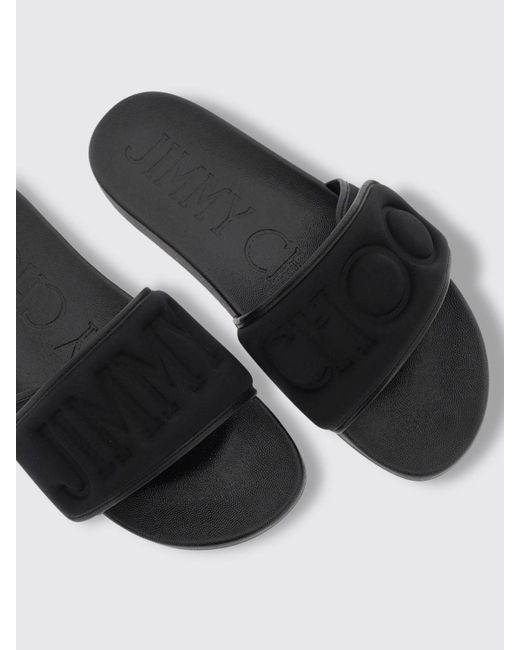Jimmy Choo Black Flat Sandals