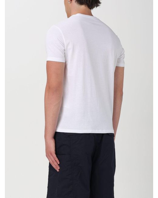 T-shirt in cotone con logo di Armani Exchange in White da Uomo
