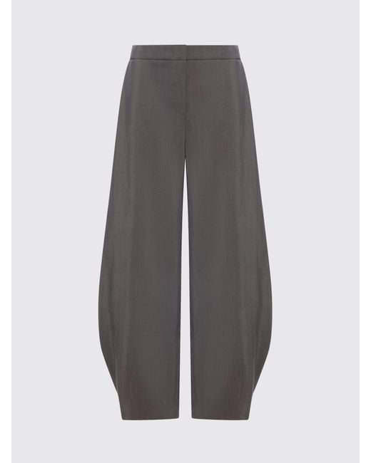 Giorgio Armani Gray Silk Blend Baggy Trousers
