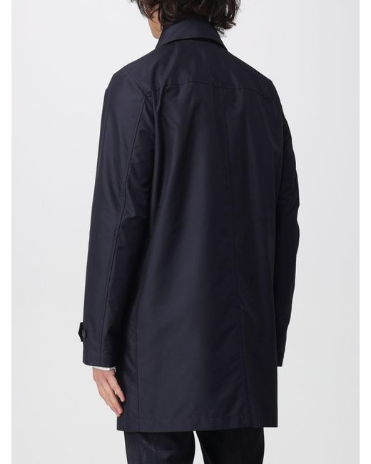 Fay Blue Morning Technical Poplin Coat for men