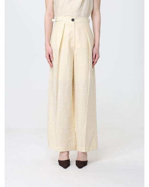 Tela Natural Wide-Leg Linen Blend Pants