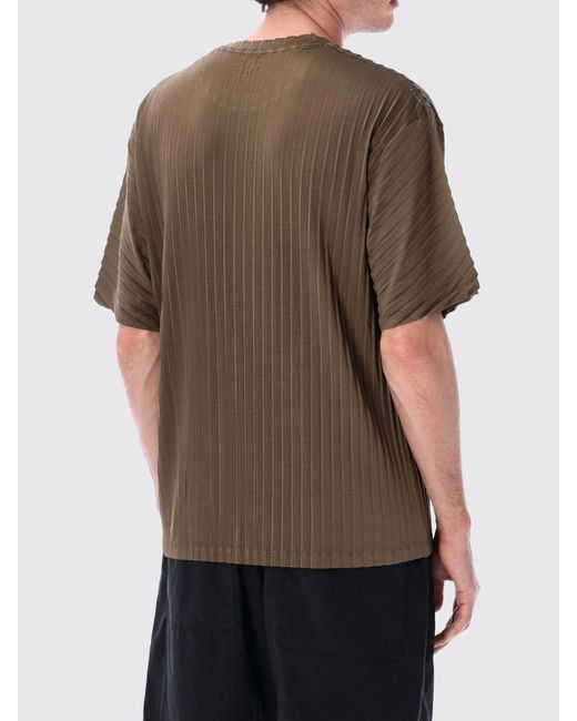 Satisfy Brown Mini Logo Polyester T-Shirt for men