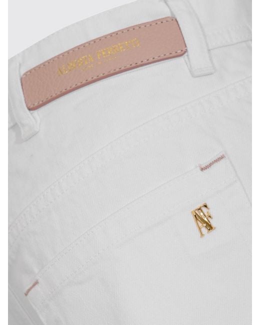 Alberta Ferretti White Cotton Pants
