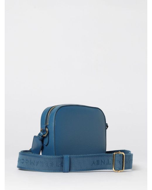Stella McCartney Blue Grained Faux Leather Camera Bag