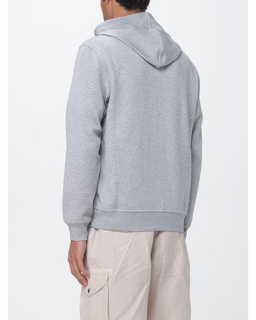 Brunello Cucinelli Gray Cashmere And Silk Zip Sweatshirt for men