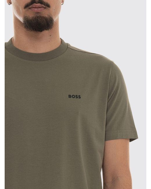 Boss Green Cotton T-Shirt With Logo for men