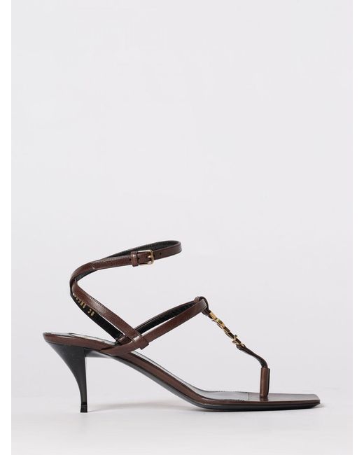 Saint Laurent White Leather Sandal