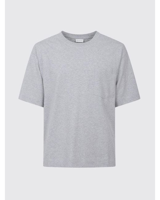Dries Van Noten Gray Cotton T-Shirt for men