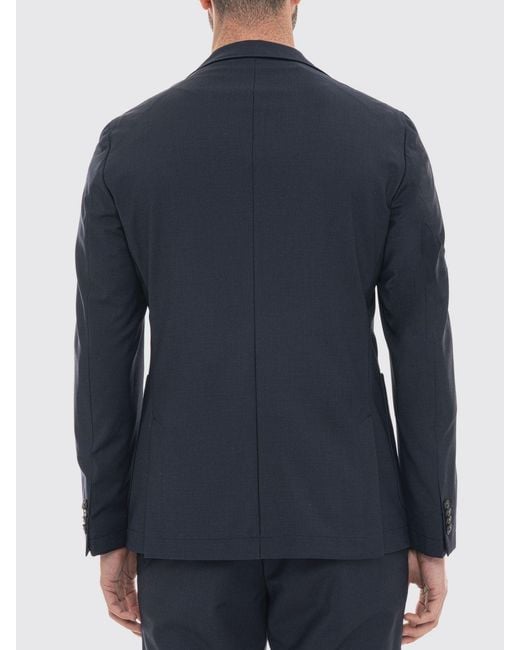 Boss Blue Single-Breasted Slim-Fit Blazer for men