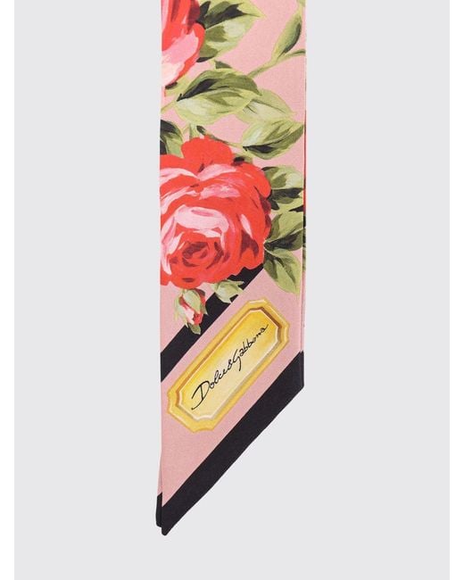 Dolce & Gabbana White Dolce &Amp Gabbana Floral Print Silk Twill Bandeau