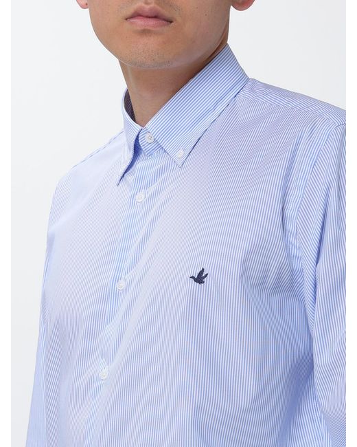 Brooksfield Blue Striped Poplin Shirt for men