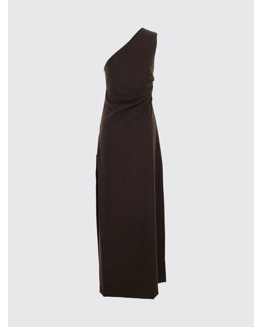 P.A.R.O.S.H. Red Pingu One-Shoulder Asymmetric Sheath Midi Dress P.A.R.O.S.H