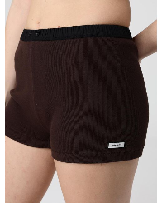 Entire studios Black Knit Culotte Shorts