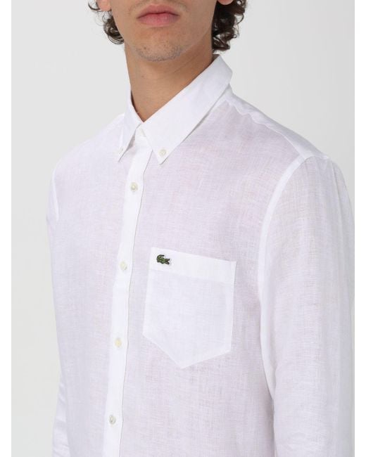 Camicia di Lacoste in White da Uomo
