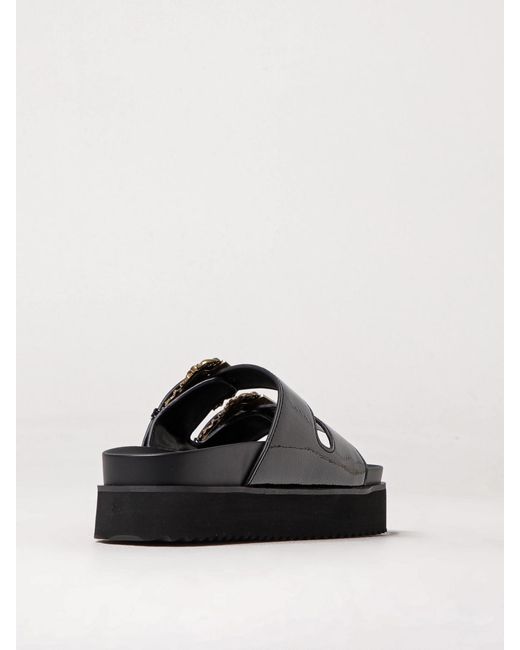 Versace Jeans Couture Black Flat Sandals