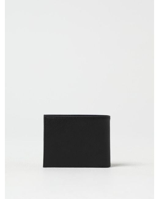 Emporio Armani White Saffiano Faux Leather Wallet for men