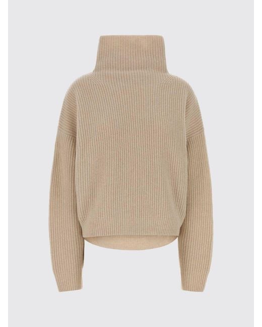 Isabel Marant Natural Merino Wool And Cashmere Turtleneck Sweater