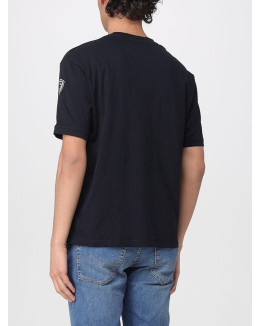 Blauer Black Cotton T-Shirt With Logo for men