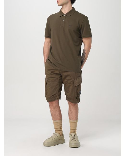 C P Company Green Short Sleeve Polo Shirt for men