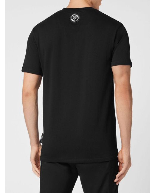 Philipp Plein Green Cotton T-Shirt With Contrasting Front Printed Logo for men