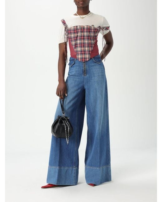 Vivienne Westwood Blue Corset Top Sleeveless