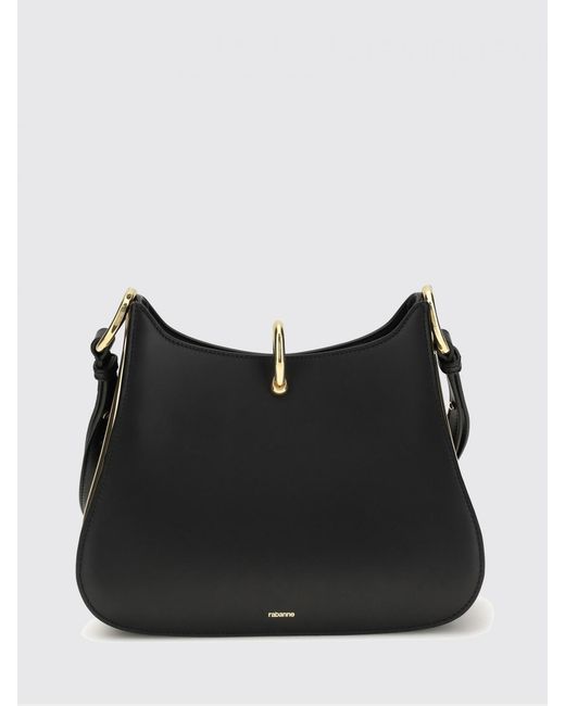 Rabanne Black Leather Shoulder Bag