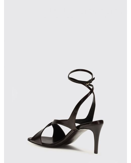 Khaite White Liria Leather Sandals