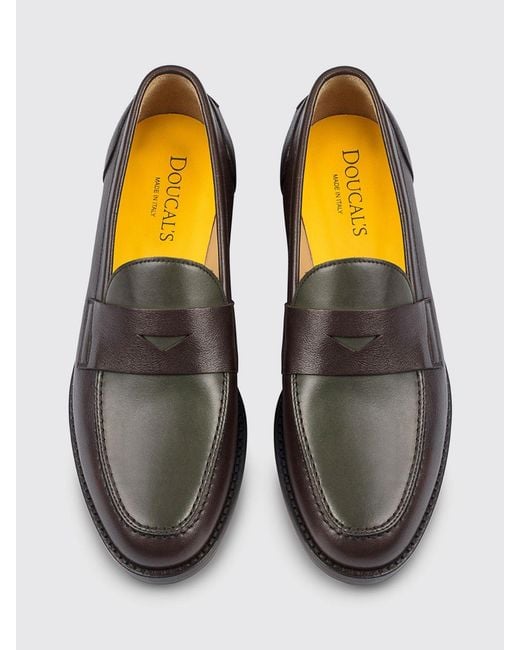 Doucal's Multicolor Bicolor Leather Loafers