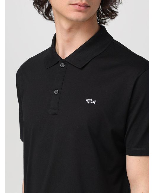 Paul & Shark Black Polo Shirt for men