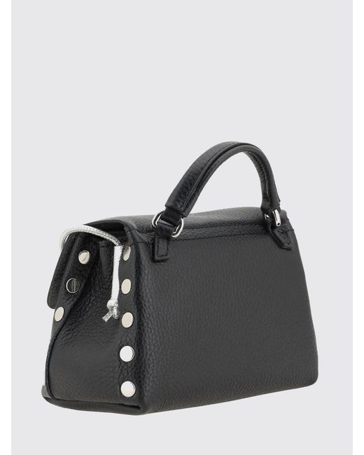 Zanellato Black Postina Super Baby Handbag
