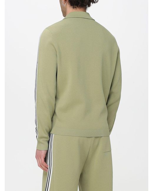 Autry Green Polo Cardigan With Stripes for men
