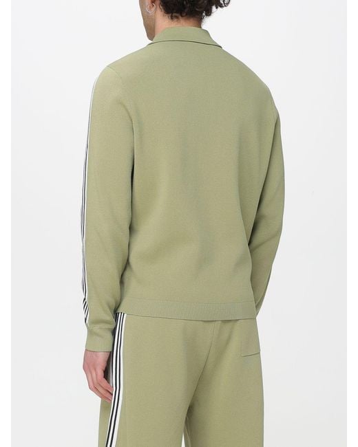 Autry Green Polo Cardigan With Stripes for men