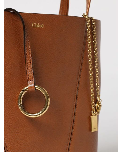 Chloé Brown ChloÉ Spin Grained Leather Bag
