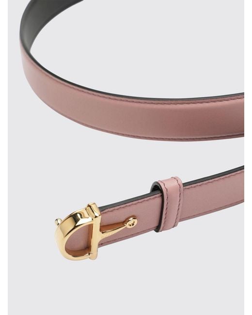 Cinturón Gg Marmont De Piel Gucci de color Pink